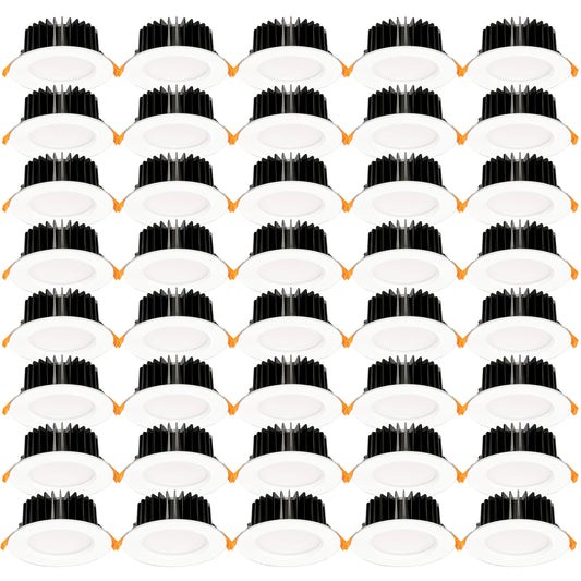 40 x Downlight, tri colour, 10 Watt, Triac Dimming, IC-4, White, SMD down light