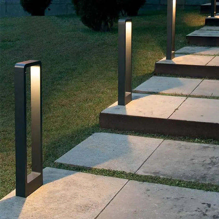 Bollard, Garden Light, 240VAC, 7 Watt, IP54, sand black, rectangular