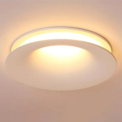 RF11 White- Round fixed IP20 surface mount trim with double fluted shadow ring for X Series COB Modules