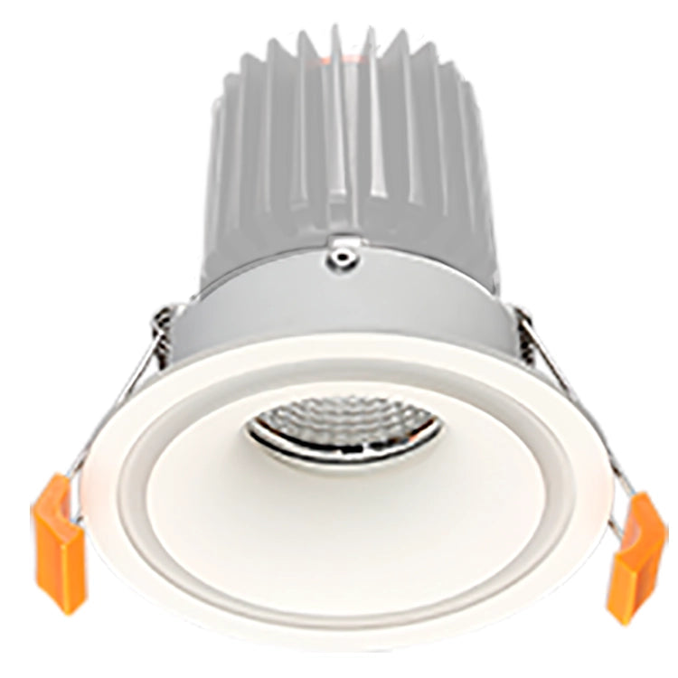 RF6 White-Round fixed IP20 surface mount trim with halo ring for X Series COB Modules