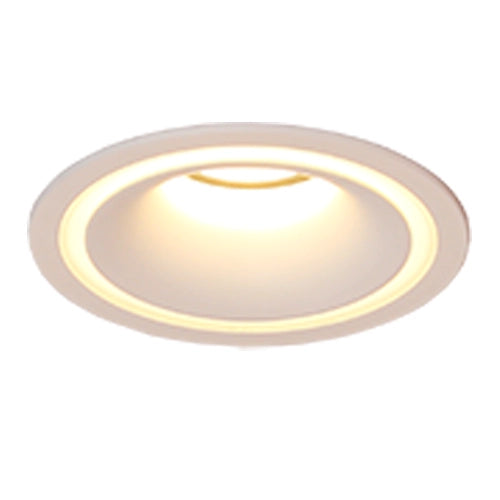 RF6 White-Round fixed IP20 surface mount trim with halo ring for X Series COB Modules