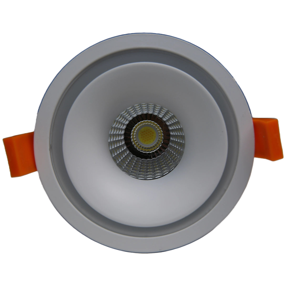 RF6 White-Round fixed IP20 surface mount trim with halo ring for X Series COB Modules