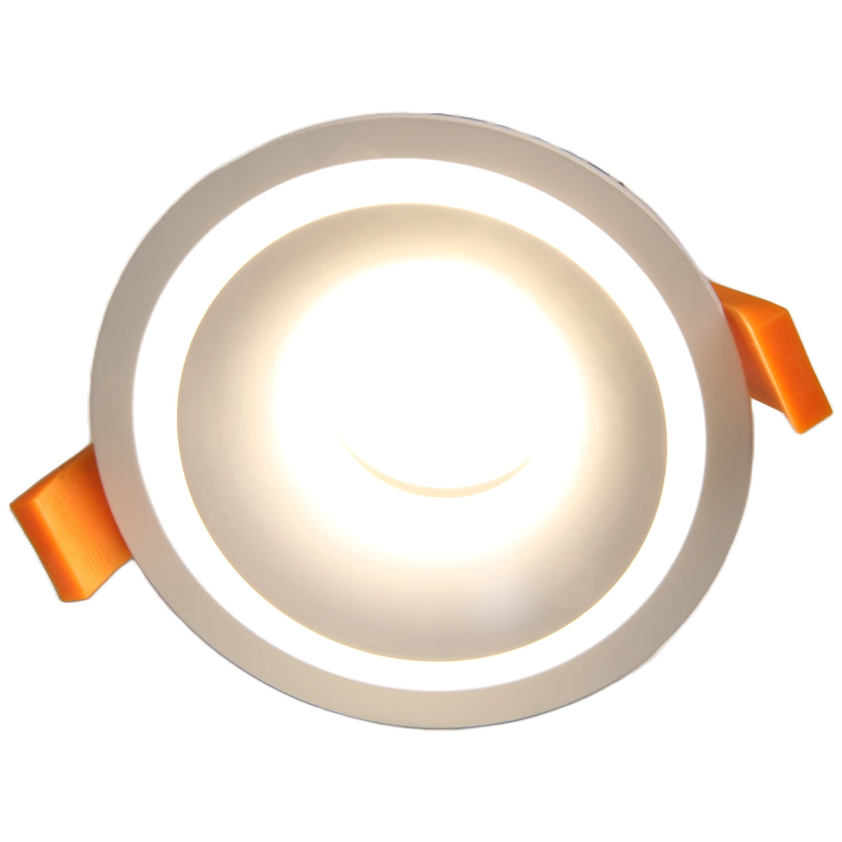 RF6 White-Round fixed IP20 surface mount trim with halo ring for X Series COB Modules