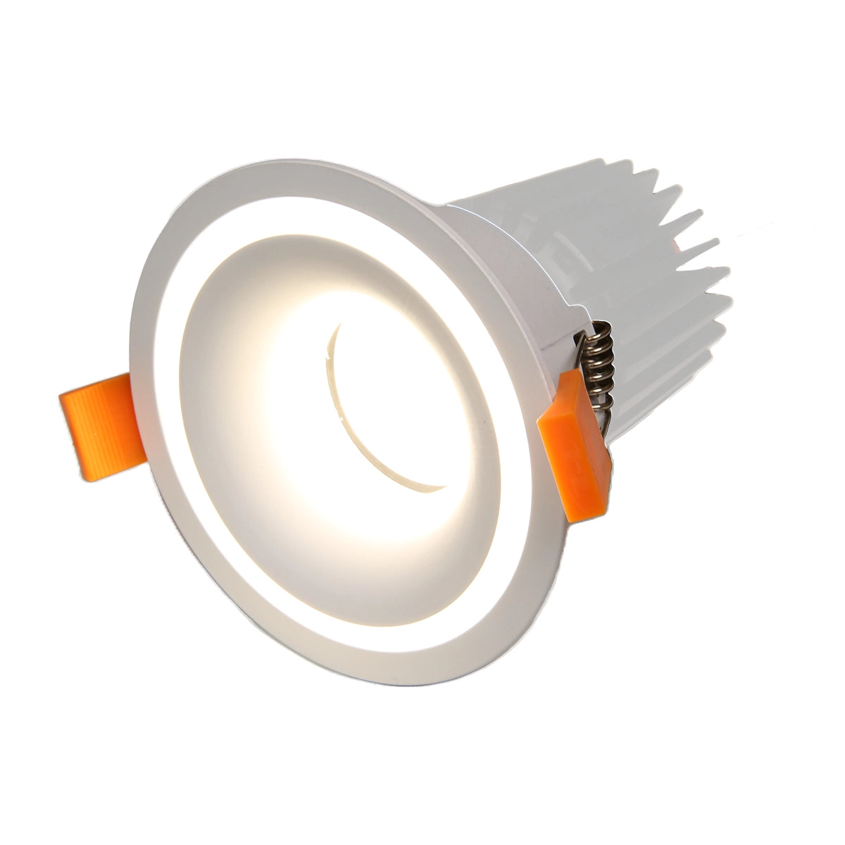 RF6 White-Round fixed IP20 surface mount trim with halo ring for X Series COB Modules