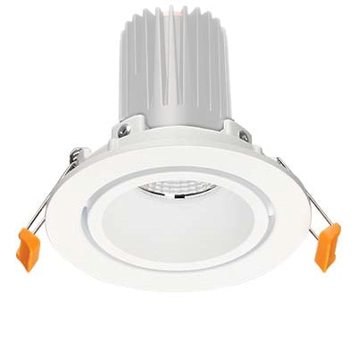 RA3 White- Round Gimbal IP20 surface mount trim for X Series COB Modules