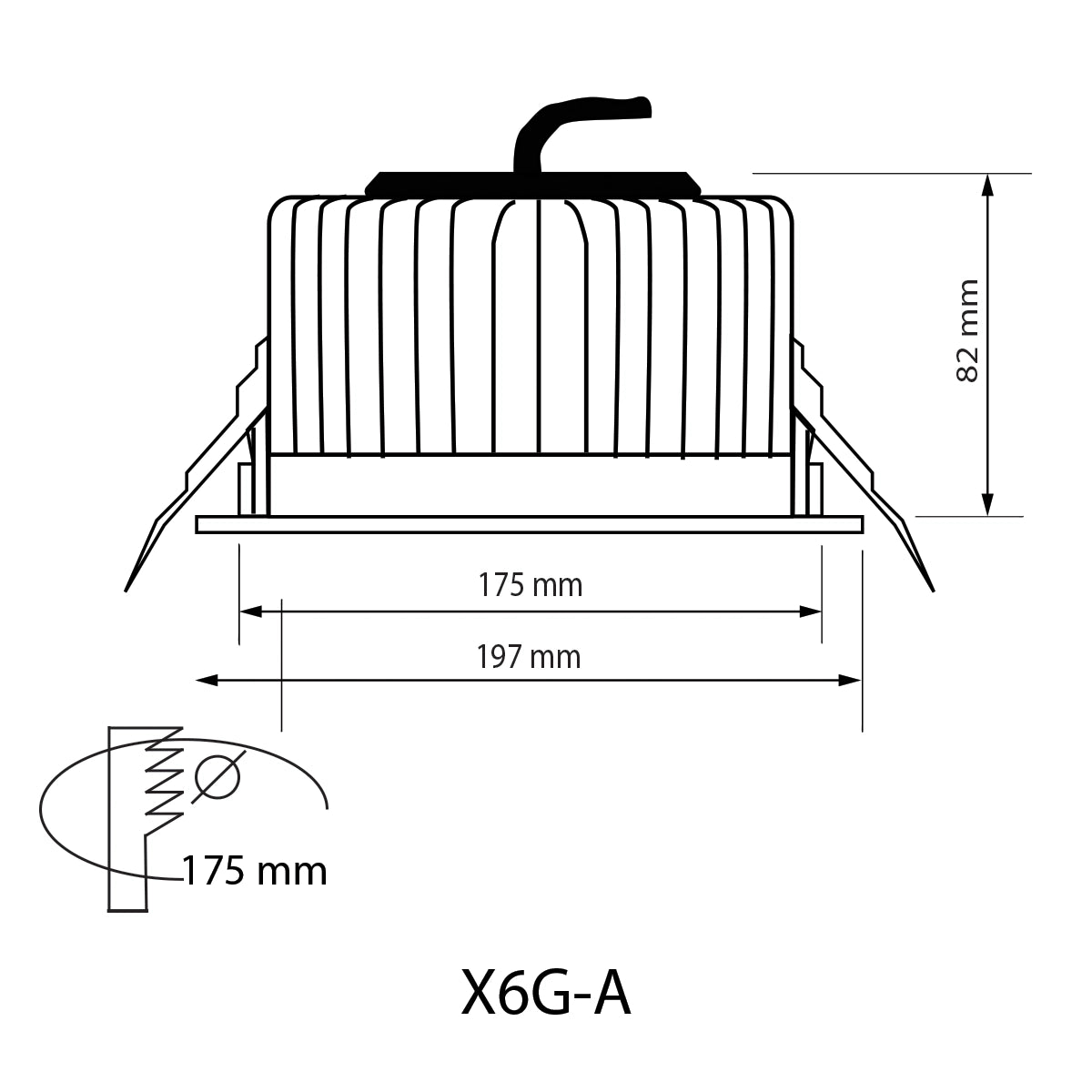 Downlight, 27W, SMD, Flicker free, Triac dimmable. 2550 Lumens, 4000K, white