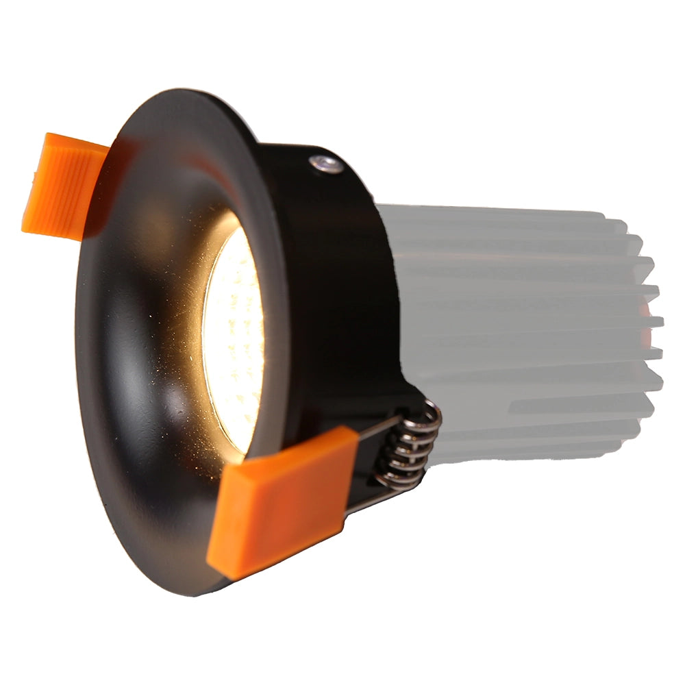 RF8 Black- Round fixed IP20 surface mount trim for X Series COB Modules