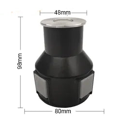 In ground Warm White, 2 Watt, IP67, 24V, Pathway Light, Stainless Steel, Recess Mount, Clear Diffuser