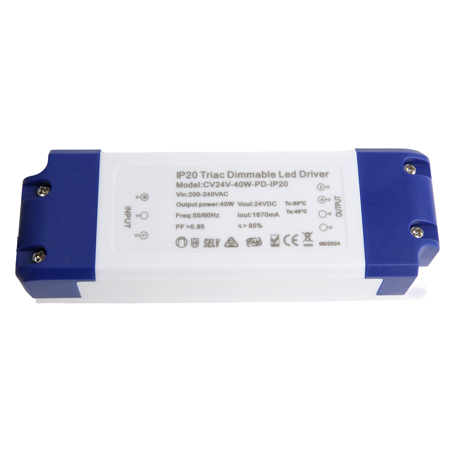 40W LED Driver - Constant Voltage - Phase dimming- IP20