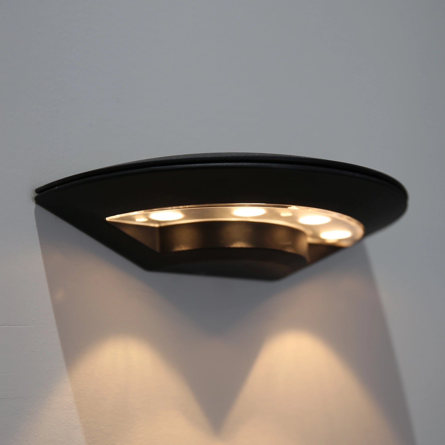 Wall light, Porch light, Alfresco light, Ambient light, Decorative light, Door light, 240V AC, 4x1W, IP54, 2700K, Sand black