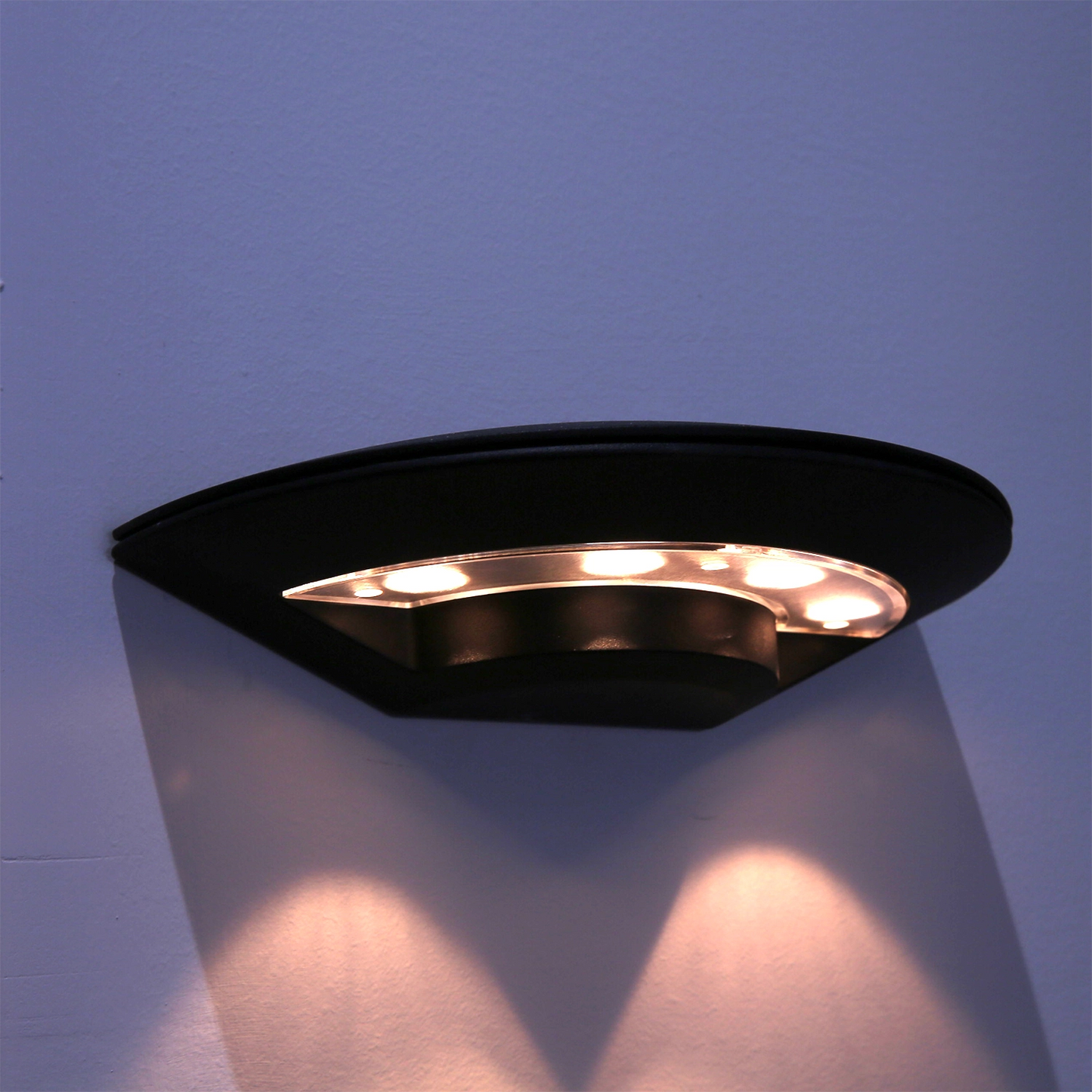 Wall light, Porch light, Alfresco light, Ambient light, Decorative light, Door light, 240V AC, 4x1W, IP54, 2700K, Sand black
