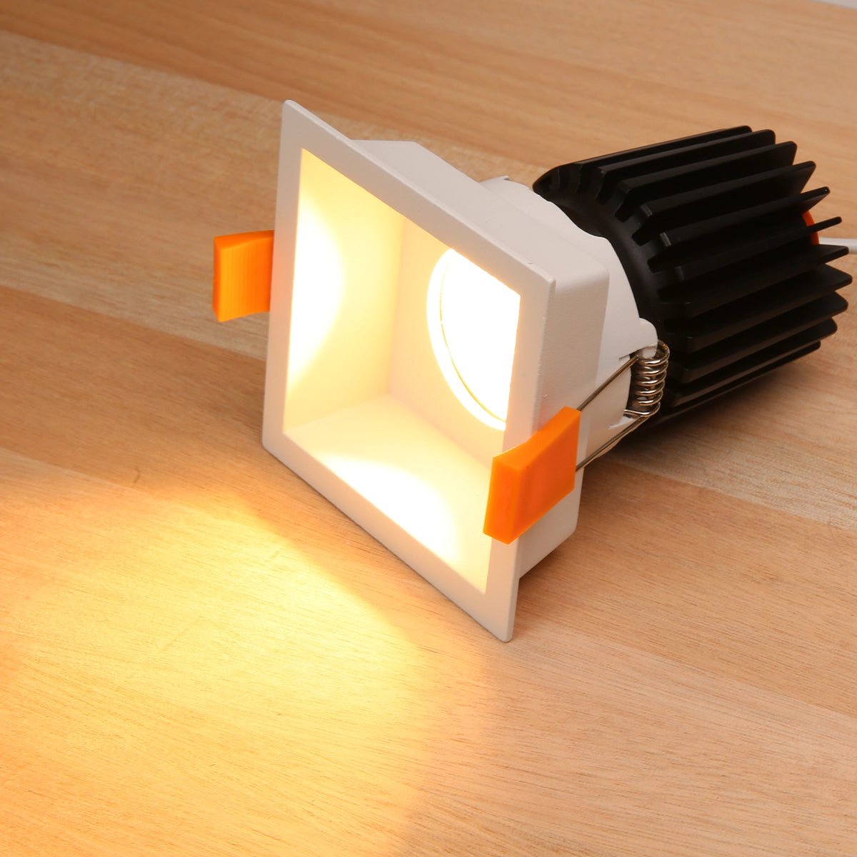 SQ17 White- Square fixed IP20 surface mount trim for X Series COB Modules