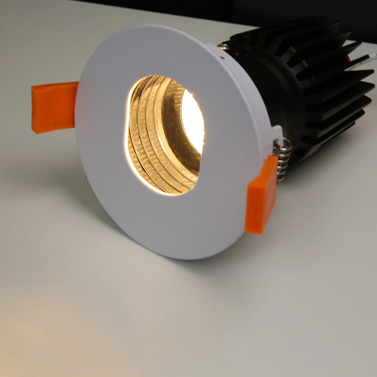 RA8 White- Round gimbal IP20 surface mount trim for X Series COB Modules