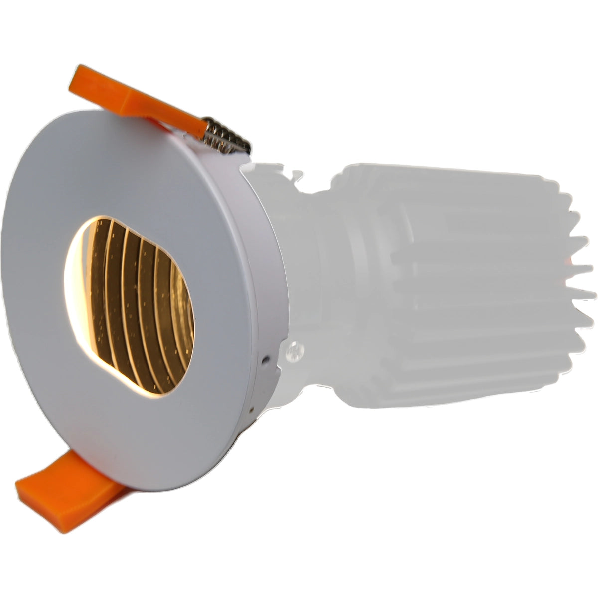 RA8 White- Round gimbal IP20 surface mount trim for X Series COB Modules