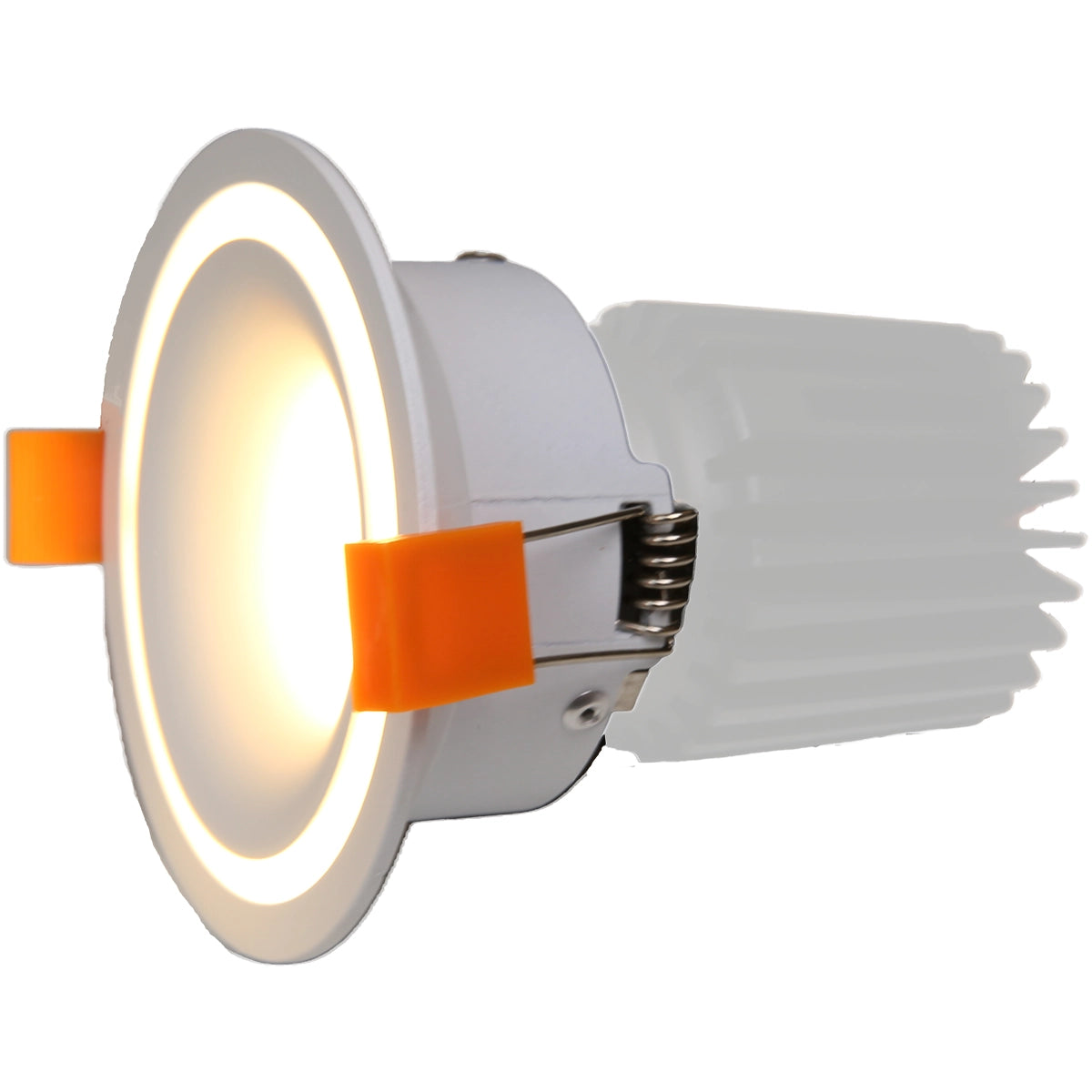 RF6 White-Round fixed IP20 surface mount trim with halo ring for X Series COB Modules