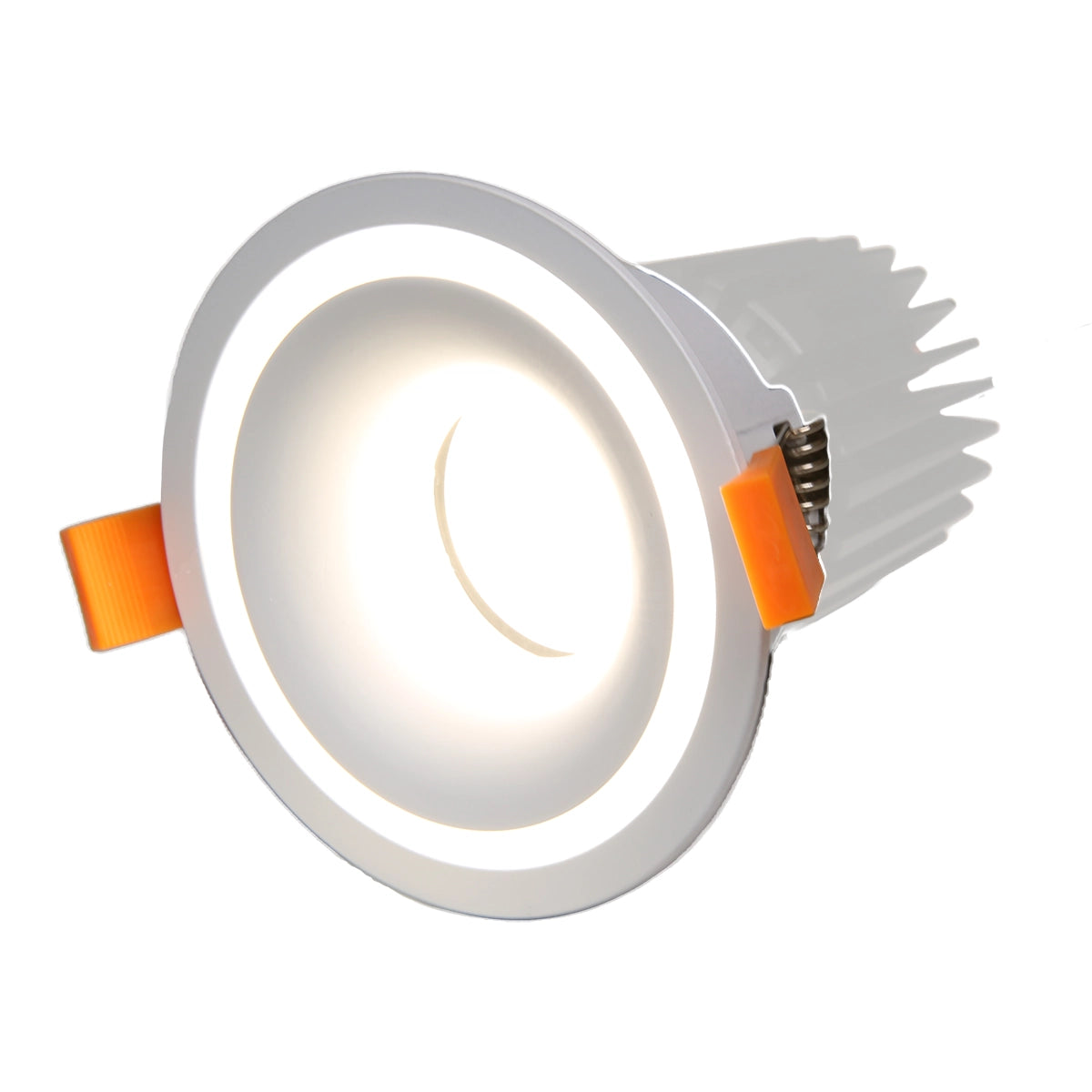 RF6 White-Round fixed IP20 surface mount trim with halo ring for X Series COB Modules