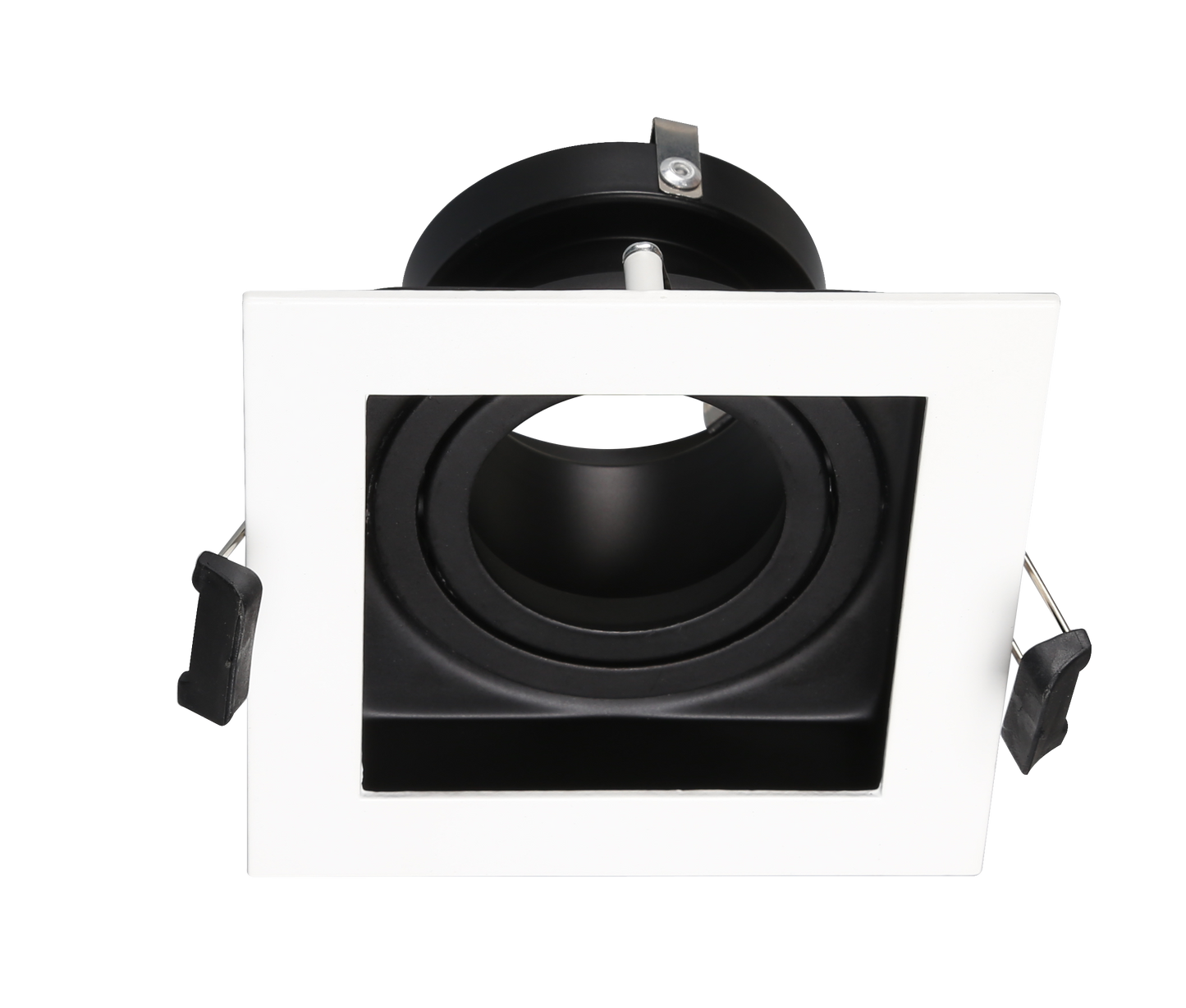 SQ1 Black and White, Square gimbal IP20 single light surface mount trim for X Series COB Modules