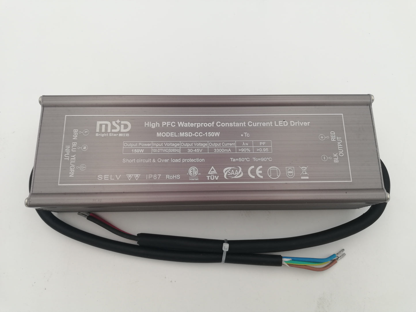 Power Supply, 24VDC, 150W,IP67, flicker free, Constant Current driver
