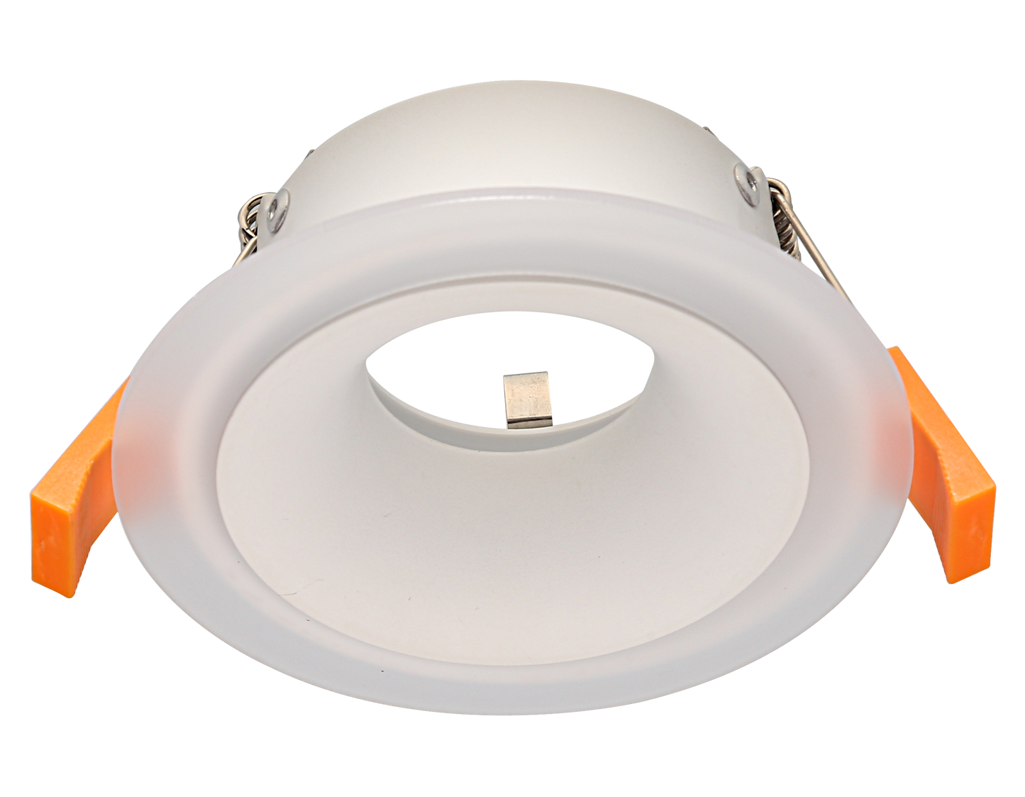 RF12 White- Round fixed IP20 surface mount trim with perspex halo ring for X Series COB Modules