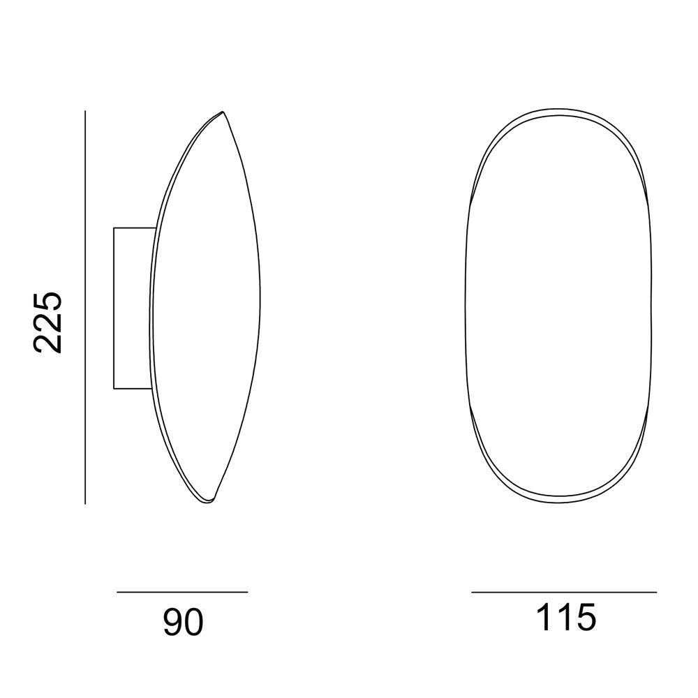 Wall Light, Porch light, Alfresco light, Ambient light, Decorative light, Outdoor light, Door light, 240V AC, 9W, IP54, 2700K, sand black