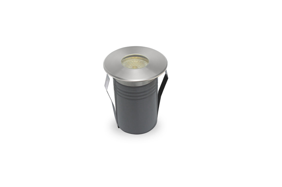 In ground RGBW, 4 Watt, IP67, 24 V, Pathway light, Stainless Steel, Recess Mount, Frosted Diffuser