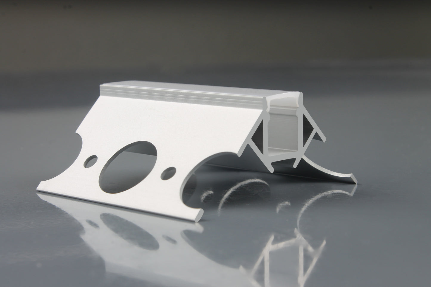 AL-BT-K5123 Embedded mounting Aluminium extrusion, profile, channel for strip light with opal diffuser, 51X23x2500mm