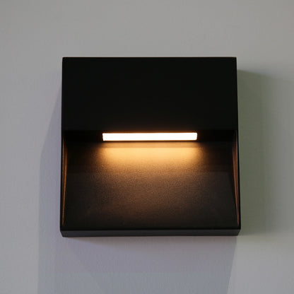 Wall light, Porch light, Alfresco light, Step light, Ambient light,  240V AC, 3 Watt, IP54, 2700K, sand black