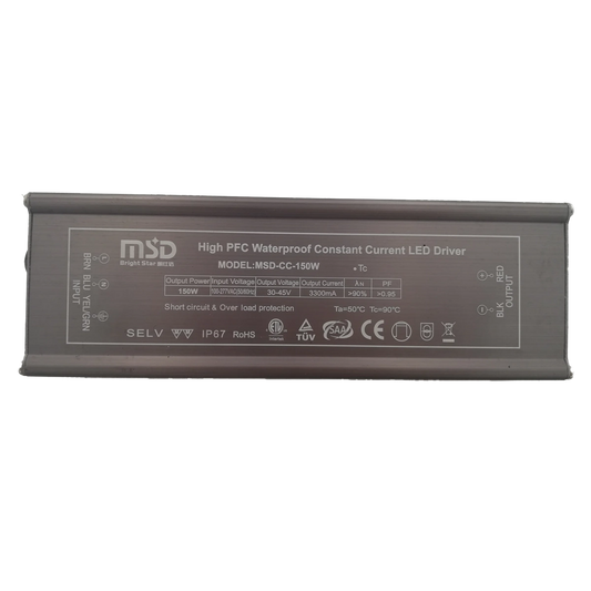 Power Supply, 24VDC, 150W,IP67, flicker free, Constant Current driver