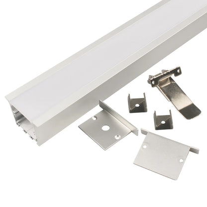 AL-BT-K5035B Recess mounting, Aluminium extrusion, profile, channel for strip light with opal diffuser, 50X35x2500mm