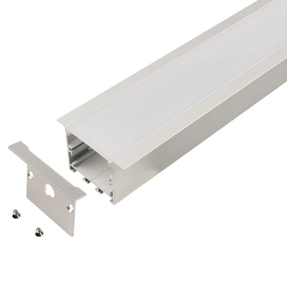AL-BT-K5035B Recess mounting, Aluminium extrusion, profile, channel for strip light with opal diffuser, 50X35x2500mm