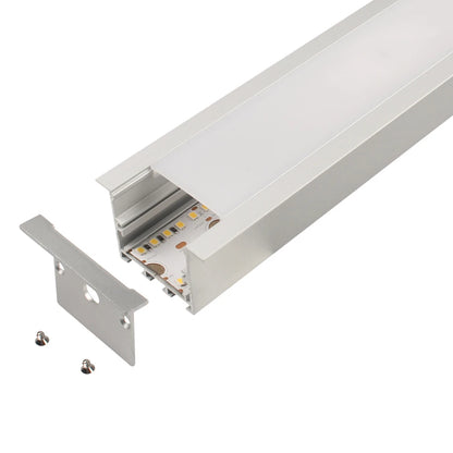 AL-BT-K5035B Recess mounting, Aluminium extrusion, profile, channel for strip light with opal diffuser, 50X35x2500mm