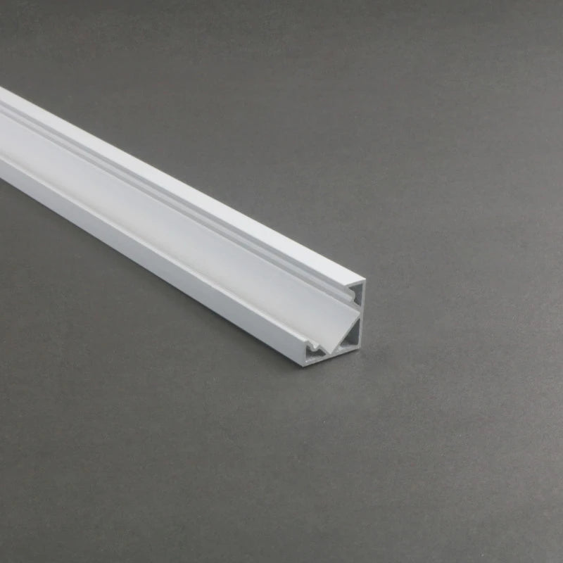 AL-BT-K1919C Surface mounting, Aluminium extrusion, profile, channel for strip light with opal diffuser, 19x19x3000mm