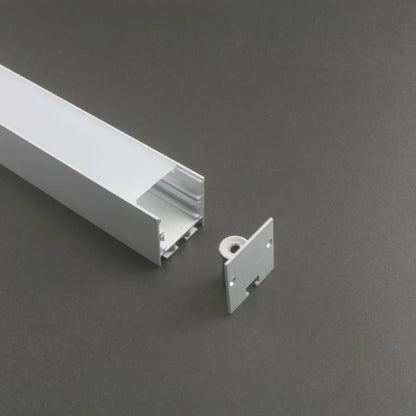 AL-BT-K3535B Surface mounting, Aluminium extrusion, profile, channel for strip light with clear diffuser, 35x35x3000mm