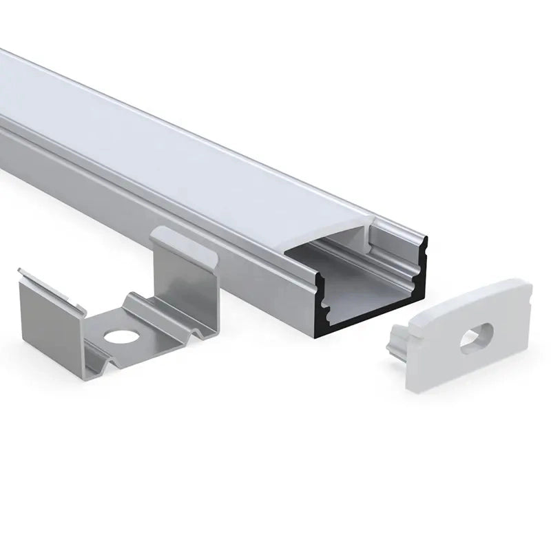 AL-BT-K1708 Surface mounting, Aluminium extrusion, profile, channel for strip light with opal diffuser, 17x8x3000mm