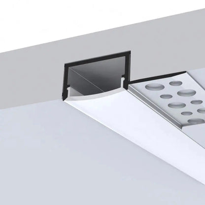 AL-BT-K6214 Embedded mounting Aluminium extrusion, profile, channel for strip light with opal diffuser, 62X14x3000mm