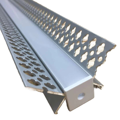 AL-BT-K4626 Embedded mounting Aluminium extrusion, profile, channel for strip light with opal diffuser, 46X26x3000mm