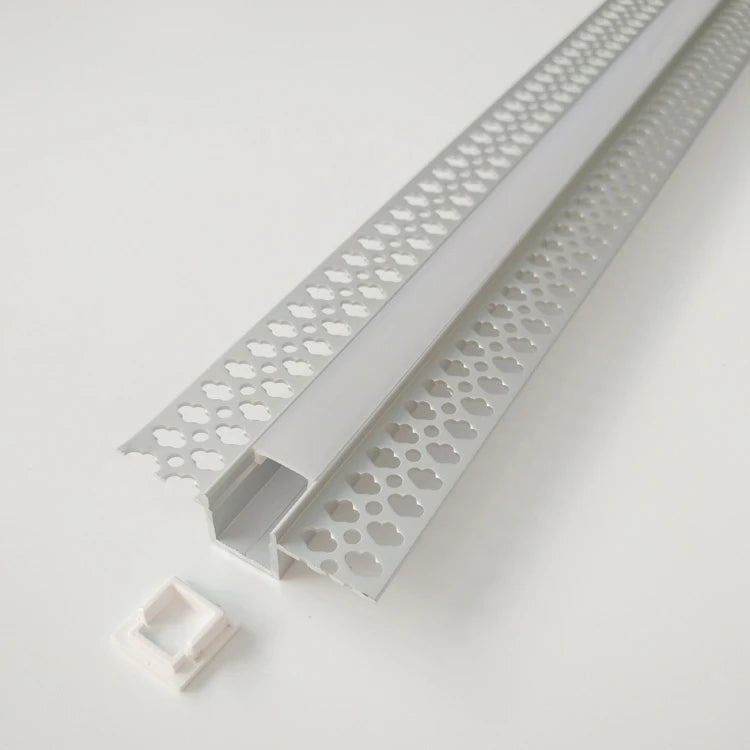 AL-BT-K5615 Embedded mounting Aluminium extrusion, profile, channel for strip light with opal diffuser, 56X15x3000mm