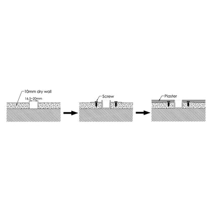 AL-BT-K5615 Embedded mounting Aluminium extrusion, profile, channel for strip light with opal diffuser, 56X15x3000mm