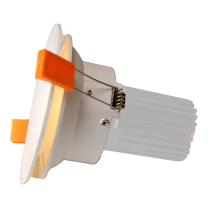 RF11 White- Round fixed IP20 surface mount trim with double fluted shadow ring for X Series COB Modules