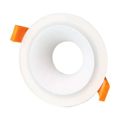 RF12 White- Round fixed IP20 surface mount trim with perspex halo ring for X Series COB Modules