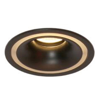 RF6 Black-Round fixed IP20 surface mount trim with halo ring for X Series COB Modules