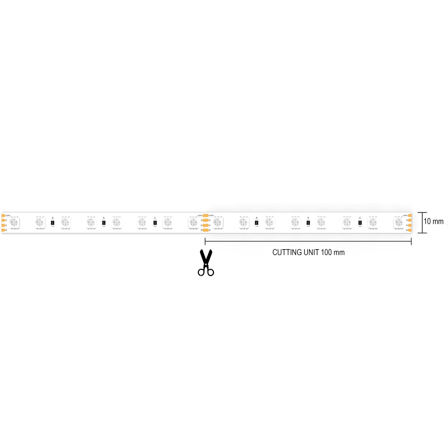 RGB Strip Light, 24V, 19W/m, IP20 , constant voltage 5 meter roll