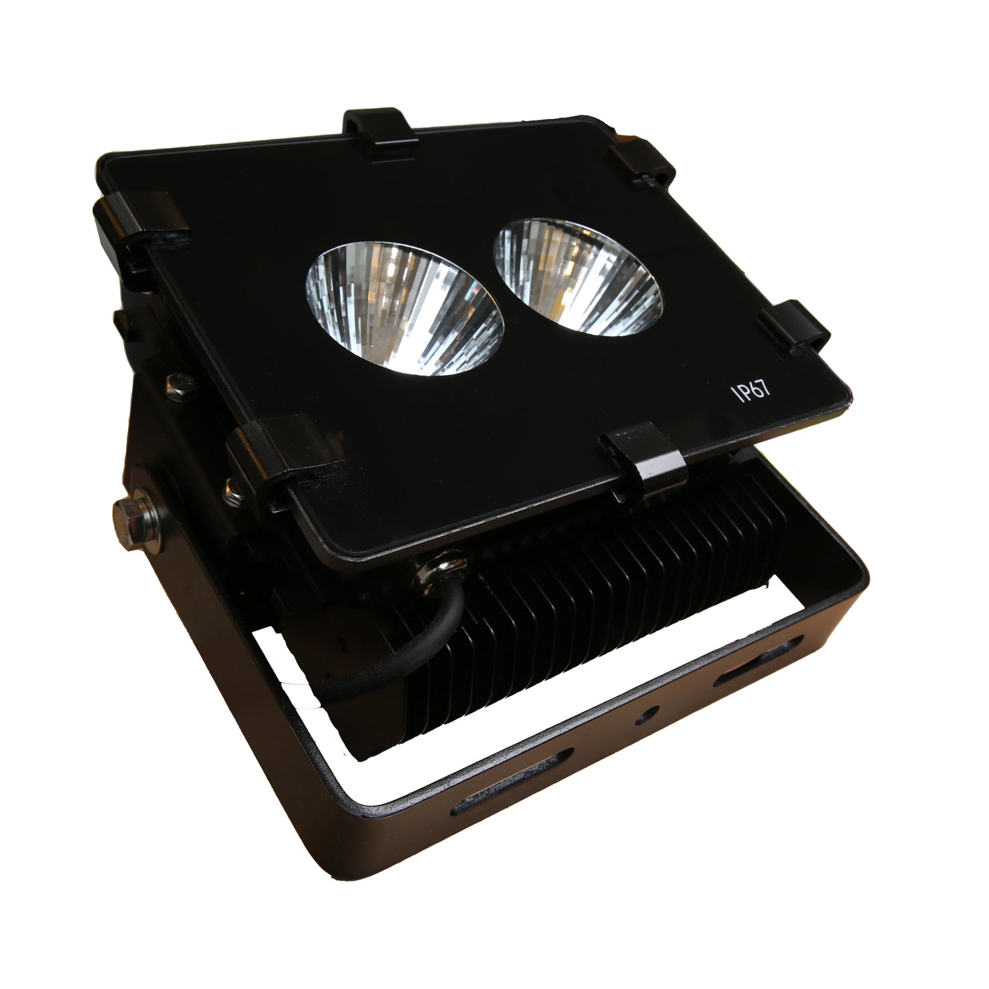 Industrial Flood Light, 100W Citizen COB LED, Mean Well Driver,  IP65, 4500K, Black