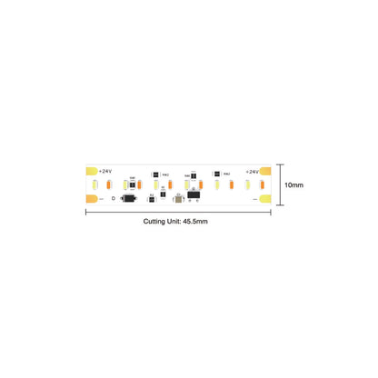 Tuneable White Strip Light 2700K to 6000K 3CCT, 24V, 18 W / m,1550 Lum / m, IP20 , constant voltage 5 meter roll
