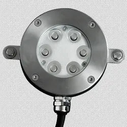 6 x 2 Watt, IP68, 24V, Warm White, Pool, Pond Light, Stainless Steel, Surface Mount, Clear Diffuser