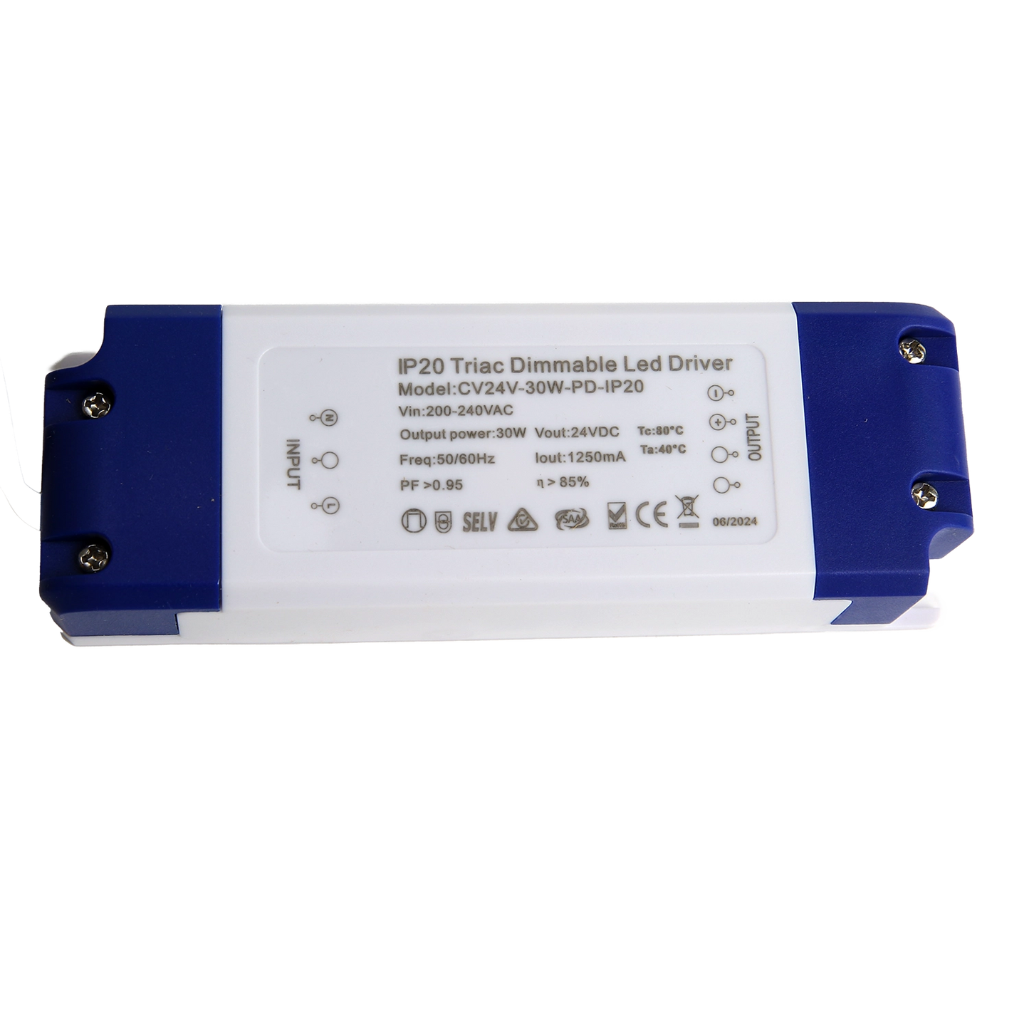 30W LED Driver - Constant Voltage - Phase dimming- IP20