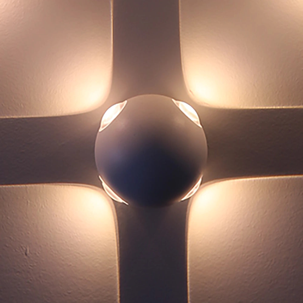 Wall Light Porch light Alfresco light Decorative light mood light Up and down Light 240V AC 4x1W IP54 2700K Sand white
