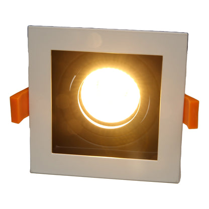 SQ1 Black and White, Square gimbal IP20 single light surface mount trim for X Series COB Modules