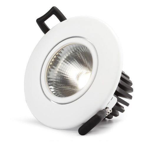 Commercial 20 Watt COB LED Down light IP54 gimbal Tri-colour Flicker free White