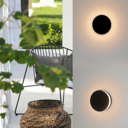 Wall Light, Porch light, Alfresco light, Ambient light, Decorative light, 240V AC,18 Watt, IP54, 2700K, round, Sand black